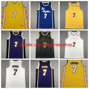 Camiseta de baloncesto 2021 2022 7 jugadores CarmeloAnthonySwing cosen y bordan