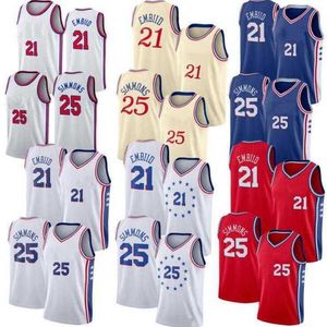 Maillot de basket homme Joel Embiid Ben Simmons The swing man cousu et brodé 2021 2022