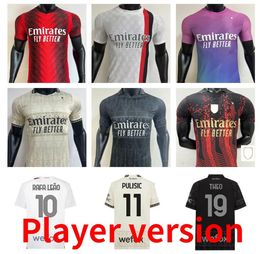 AC 23 24 KOCHE REIJNDERS LOFTUS-CHEEK BENNACER maillots de football MILANS GIROUD PULISIC RAFA LEAO TONALI THEO maillot de football 2023 2024 quatrième uniformes version joueur