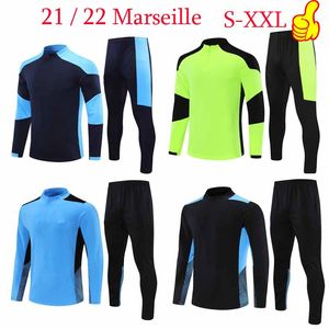 2021 2022 Marseille adult tracksuit Men Football Training Suits 21 22 Survetement Soccer Maillots Foot Chandal set OM MILIK PAYET Maillot UNDER Training clothes