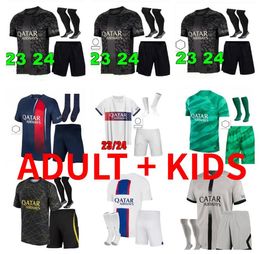 2023 2024 ASENSION voetbalshirts maillot de foot MBAPPE HAKIMI VERRATTI voetbalshirt 23 24 LEE KANG IN RAMOS DEMBELE KOLO MUANI psgs hommes enfants volwassen kinderen