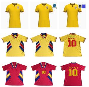 2024 2025 Roumanie Jerseys de football Marin Stanciu Olaru Cialdau Morutan Dragusin Tanase Home 94 Vintage Football Shirt Retro 1994 Hagi Football Shirts 24 25 Man Kids Kit Kit