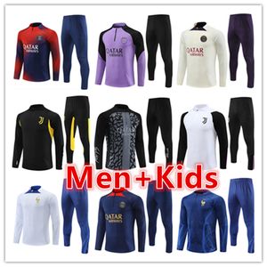 2023 2024 mannen kinderen voetbal trainingspak trainingspak jerseys set kit 22 23 24 heren survetement de voetbal jersey trainingspakken jogging jas sets maillot