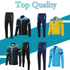 2021 2022 Napoli voetbaljacks Trainingspak 21 22 MANNEN KINDEREN NAPELS VOETBAL Tracksuit Mertens Koulibaly Long Zipper Sportswear Set