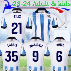 2023 2024 Camiseta de fútbol de la Real Sociedad PORTU DAVID SILVA OYARZABAL X PRIETO Camiseta de fútbol TOMA 23 24 Carlos Fernandez camiseta de futbol Hombres kit niños 16-XXL