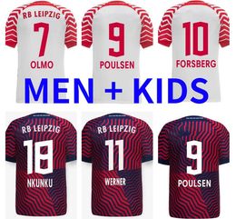 2023 2024 RBL Leipziges camisetas de fútbol 23 24 NKUNKU HAIDARA OLMO SZOBOSZLAI LAIMER POULSEN FORSBERG SABITZER Mukiele Kluivert camiseta de fútbol Hombres niños kit