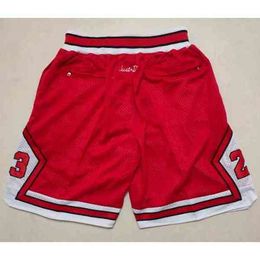 2021-2022 Shorts 23# Short de basket-ball à poches rouges de chèvre