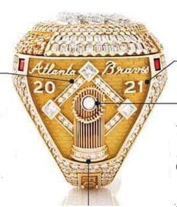 6 Nombre del jugador 2021 2022 Anillo de campeonato del equipo de béisbol de la Serie Mundial Freeman Soler ALBIES FRIED SWANSON Souvenir Men Fan Gift al por mayor Champions Gift Size 8-14