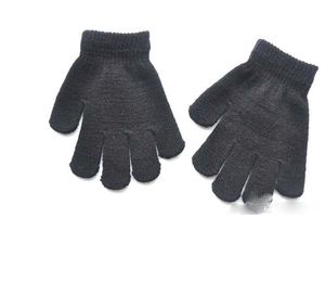 Mitaines chaudes d'hiver pour enfants, 24 paires/lot 15cm, 12 couleurs, cinq gants pour filles et garçons, gants multicolores en tricot pur, 2021