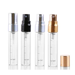 2021 2 ML 3 ML 5 ML 10 ML verre clair vaporisateur Portable parfum atomiseur Mini échantillon Tube à essai bouteille flacons en verre mince