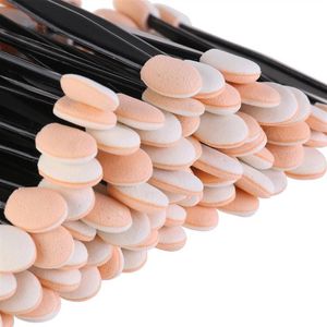 2021 30/50/100 stks wegwerp oogschaduw borstel Dual-zijdige spons nylon sets make-up oogschaduw borstels voor cosmetische applicator make-up