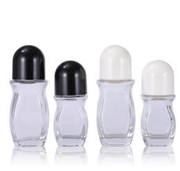 2021 30 ml 50 ml roll op lege heldere glazen flessen voor essentiële oliën navulbare 1oz glazen roller balrol-op deodorant fles