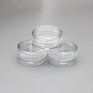 Recipiente de plástico vacío con Base transparente, frascos de 3ML, tamaño de 3 gramos para crema cosmética, sombra de ojos, uñas, joyería en polvo, 2021