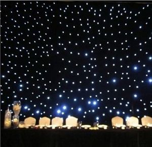 2021 3m x 6m LED rideau de fête de mariage LED étoile tissu noir scène toile de fond LED étoile tissu rideau lumière décoration de mariage