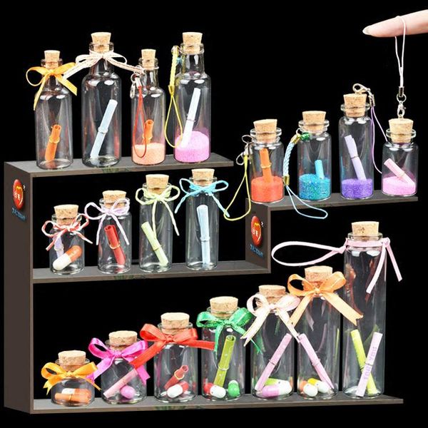 Mini bouteilles en verre transparent de 40ML, bocaux avec bouchons en liège/Message de mariage, bijoux de vœux, cadeaux de fête, 2021