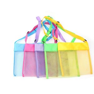 2021 5 Couleurs Sac Beach Mesh Sac Pochettes Enfants Enfants Jouets Fun Jouets Sea Shell Storage Sac à bandoulière Plage Fun