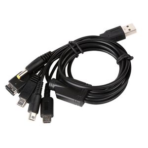 2021 5 IN1 USB-oplader Opladen Leads Kabels Koorden voor Nintendo NDSL / NDS NDSI XL 3DS / PSP / WII U GBA SP