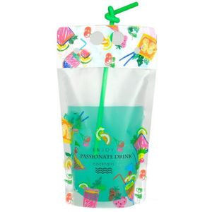 2021 500 ml motif de fruits en plastique boisson emballage sac pochette pour boisson jus lait café, avec poignée et trous pour paille