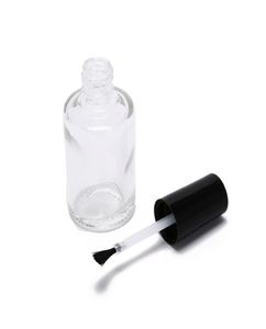 2021 5 ml ronde vorm hervulbare lege helder glazen nagellakfles voor nail art met borstel zwarte dop7050841