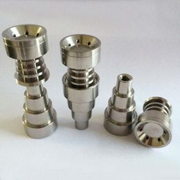 2021 6 in 1 GR2 Titanium Nails 10mm 14mm 19mm mannelijke vrouwelijke rokende nagel Ti met carb cap voor glasbong