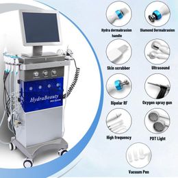 2021 11in 1 Mesotherapie RF Hydra Facial Dermabrasie Huidreiniging LED PDT Oxygen Jet Bio Face Lift Ultrasone Machine