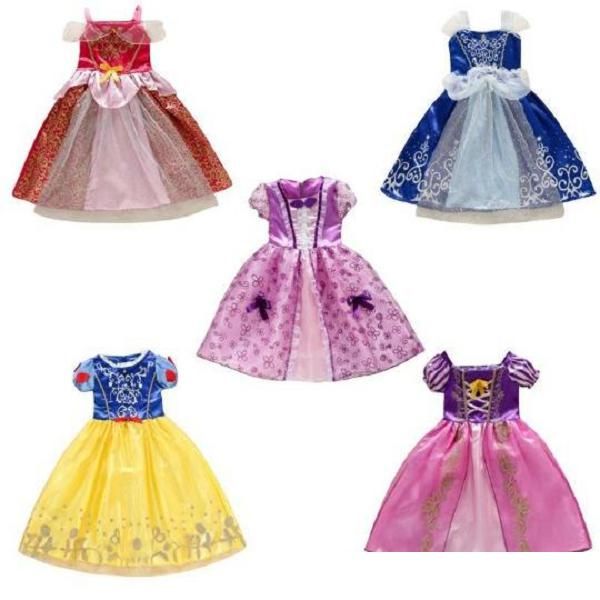 2021 9 styles bébé fille halloween cosplay robe Sleeping Beauty Cendrillon cheveux longs princesse costume jupes enfants X'mas robes de soirée