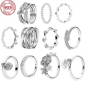 2021 925 Sterling zilver authentieke pan open ring vrouwen fit originele maan paar ringen diy mode bruiloft sieraden