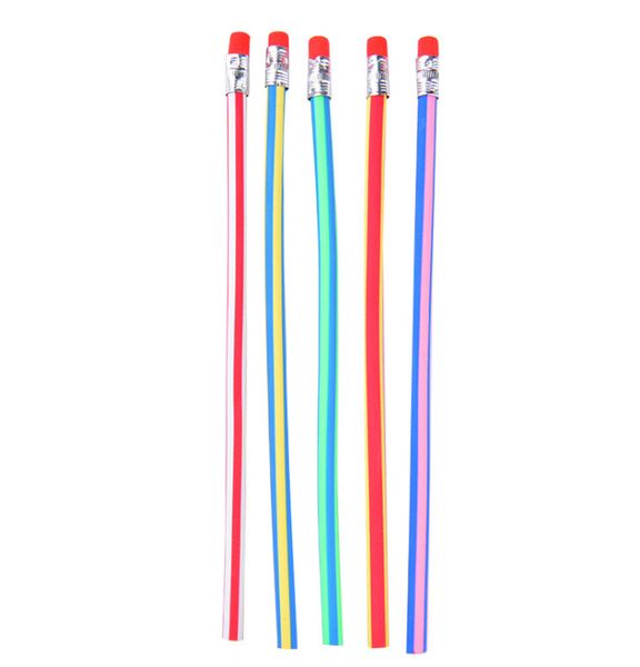 2021 mucho papelería creativa lápiz mágico suave lápiz de plástico Flexible doblar fácilmente lápiz giro goma color caramelo, gratis