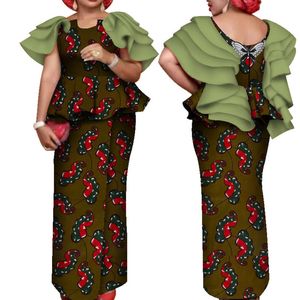 2021 Afrikaanse dameskleding terug van de golfkleding Ankara jurk Elegante Afrikaanse kleding Temperament van kleding WY7643