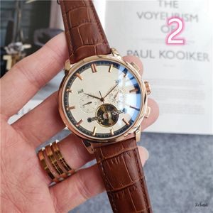 2021 Tous les cadrans fonctionnent Tourbillon Cinq points Montres mécaniques automatiques de haute qualité Mode Hommes Sport Montre en acier inoxydable Top251h