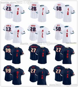 2021 All-Star honkbalshirts 10 Mike Zunino 1 Carlos Correa 13 Joey Gallo 11 Rafael Devers 37 Teoscar Hernandez 2 Xander Bogaerts 23 Michael Brantley 10 Marcus Semien