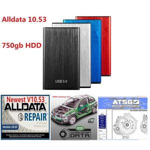 2021 Alldata dernière version 10 53 et données de réparation de voiture vives atsg dans un disque dur de 750 Go Disque dur 254W