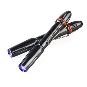 2021 Aluminium geldinspectie LED ultra violet fakkel licht mini pen zaklamp pen verlichting valuta detector