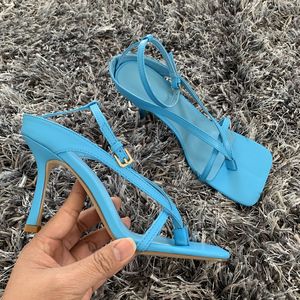 2021 bride à la cheville femmes sandales été marque de mode mince talons hauts gladiateur sandale chaussures bande étroite robe de soirée pompe chaussures rth45yjhwstj