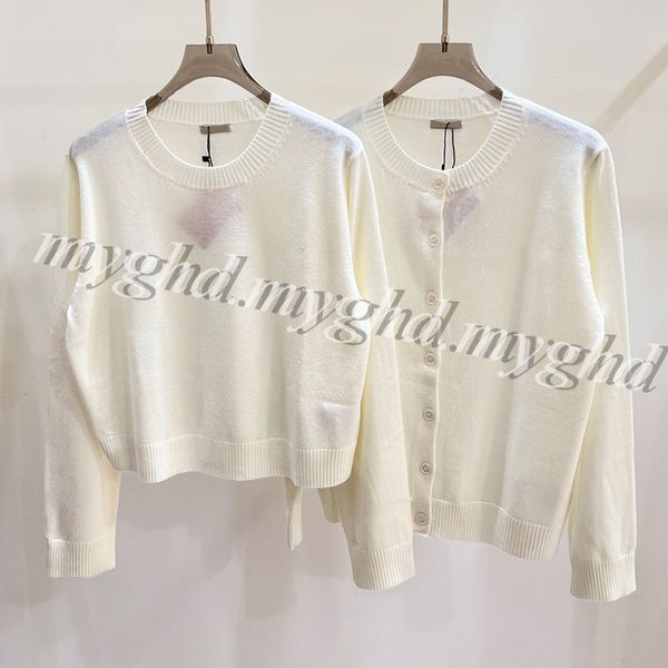 Cardigan en tricot pour femmes, pull-over de qualité supérieure, taille SML, Beige, blanc, sweat-shirt avec sac anti-poussière, 25593