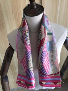 Écharpe cheval rose 2021 soie, marque élégante, 90x90 cm, châle carré en sergé, pour femmes et filles, à la mode, 100%