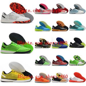 2021 arrivée chaussures de football pour hommes Lunar Gato II IC crampons intérieurs chaussures de football en cuir vert jaune rouge blanc noir bleu rose