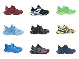 2021 Auténticos Hombres Mujeres Track 3.0 Zapatos deportivos Joggers Triple S Speed Negro Zapatillas de deporte al aire libre Verde Azul Moda Entrenadores 18SS con caja original 36-45
