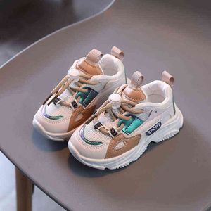 2021 Herfst 1-6 jaar Baby jongens sportschoenen Baby Girl Fashion Sneakers Peuter Kids Soft Sole Breathable hardloopschoenen 21-30 G220527
