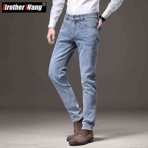 2021 automne nouveaux hommes couleur claire coupe ajustée Stretch jean affaires mode maigre Denim pantalon mâle marque pantalon 4 couleurs G0104