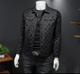 2021 AUTOMNE NOUVEAU MEN039S Veste coréenne Slim Fit Print Print Station de jeunesse European Veste Trendy Men039s Jacket8668168