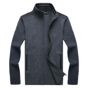 Pulls pour hommes 2021 automne hiver pull manteau épais chaud tricots décontractés Cardigan fausse fourrure laine vestes hommes fermeture éclair tricoté