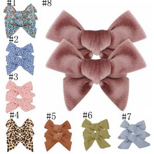 2021 Baby Girls Hair Bows Migne Floral Barrettes Kids Hairpins Band Band Seadroises Fashion Accessoires 12 Designs Facultatif