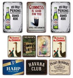 2021 Bar Pub Wandplanken Decoratieve Plaques Tin Teken Vintage Bier Merk Poster Metalen Borden Voor Rustiek Huis Keuken woonkamer Pu6245177