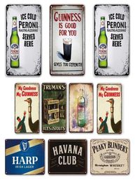 2021 Bar Pub Wandplanken Decoratieve Plaques Tin Teken Vintage Bier Merk Poster Metalen Borden Voor Rustiek Huis Keuken woonkamer Pu1814098
