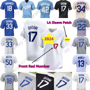 Baseball jersey Shohei Ohtani Freddie Freeman Mookie Betts Yoshinobu Yamamoto Clayton Kershaw Walker Buehler Outman Frasso Valenzuela Robinson Lux Hernandez