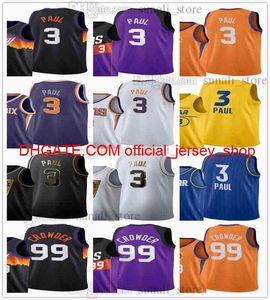 2021 camisetas de baloncesto Chris 3 Paul City negro púrpura ganado blanco naranja Color transpirable deportes hombres mujeres niños jóvenes