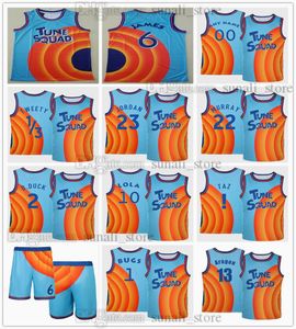 2021 Baloncesto Space Jam 2 Jerseys Movie Tune Squad 1/3 Tweety 2 D.DUCK LeBron 23 Michael 1 Bugs 13 Aragon! TAZ 22 Bill Murray 6 James Número de nombre personalizado