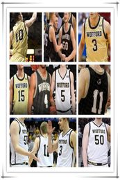 2021 Basketbal Wofford Terriers Jerseys College CHEVEZ GOODWIN ISAIAH BIGELOW STORM MURPHY NATHAN HOOVER Zwart Goud Wit Custom9135674