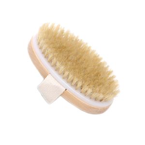 2021 brosse de bain peau sèche corps doux poils naturels SPA sans poignée en bois bain douche SPA exfoliant corps brosses